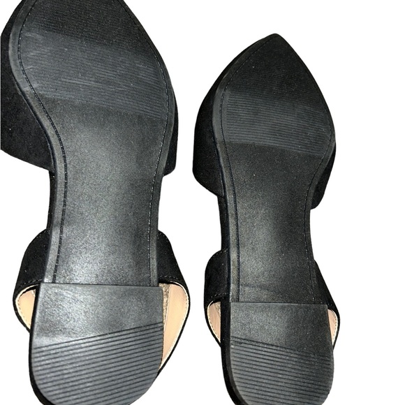 Torrid black V-Cut Slingback Flats size 8.5 wide width faux suede - Picture 5 of 5